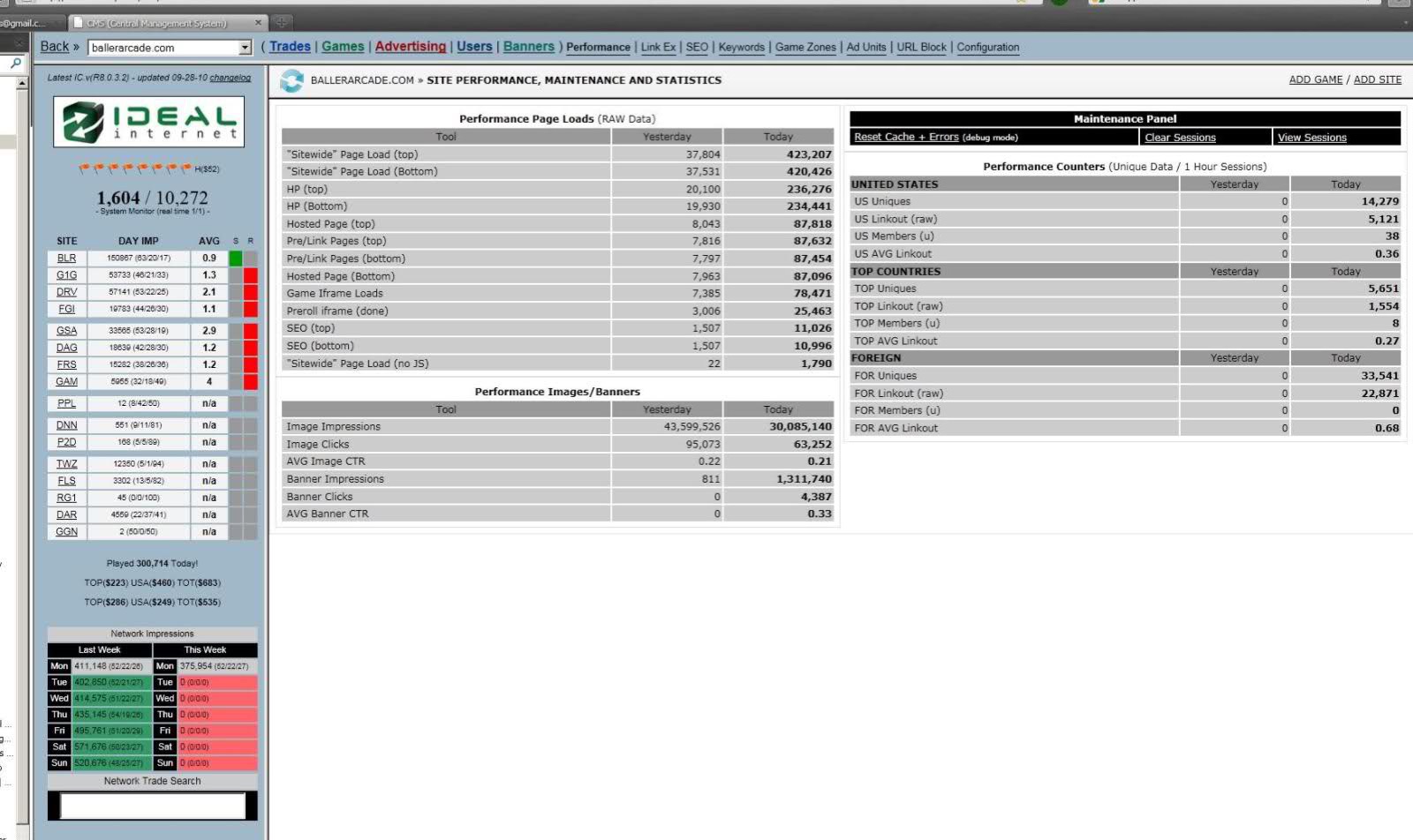 Ideal Internet CMS / Trading Platform, screenshot 1