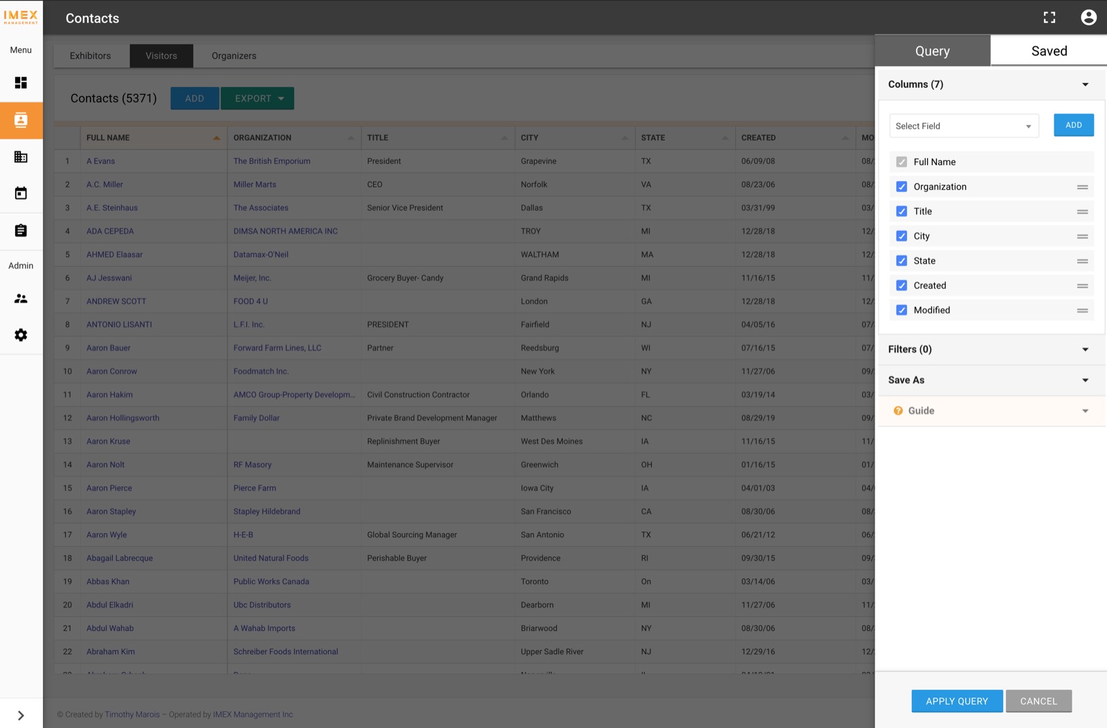 Custom CRM, screenshot 2