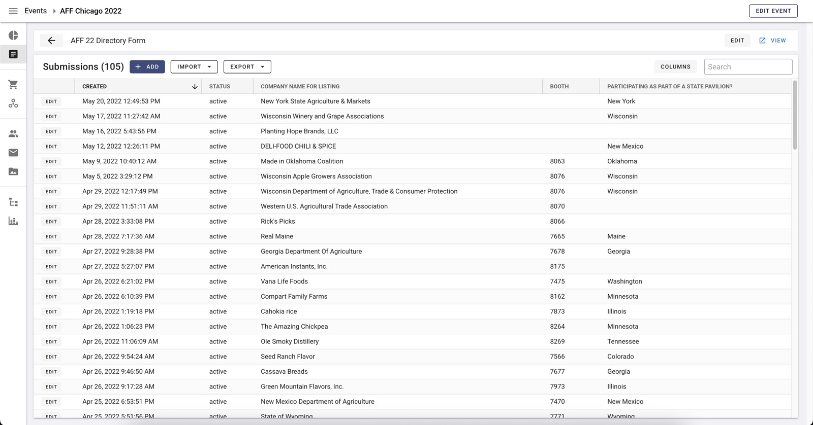 Events Platform, screenshot 1