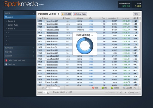 iSparkMedia / Advertising Platform, screenshot 2