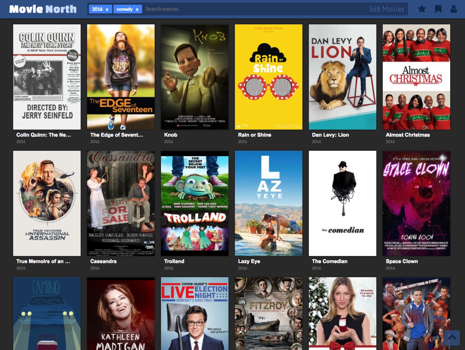 MovieNorth.com, screenshot 2