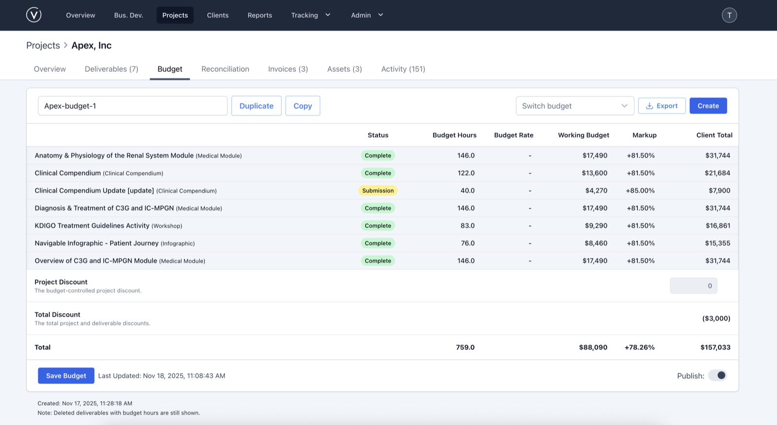 Client & Project Management Software, screenshot 1